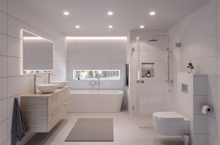 Et baderom i nordisk design